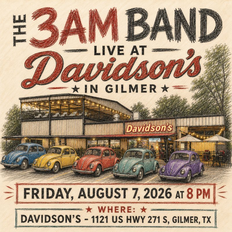 The 3am Band Live Davidson's in Gilmer